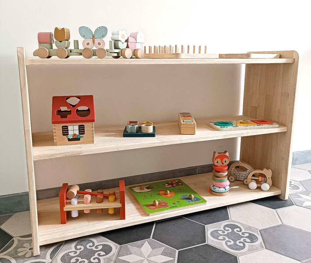 Etagère Montessori à hauteur d'enfant - 3 Hauteurs