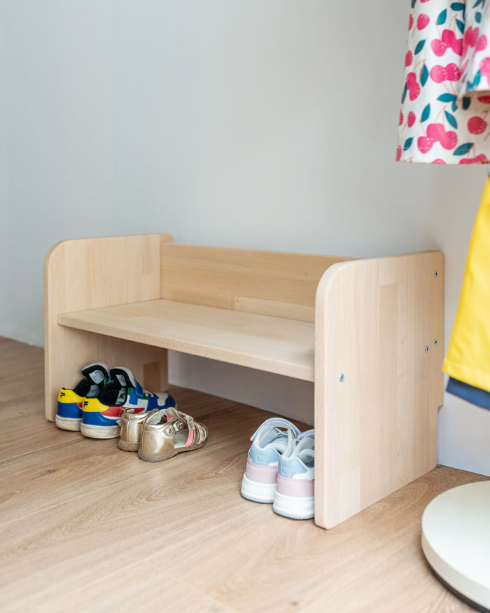 Banc Montessori en Bois à Hauteur d'Enfant