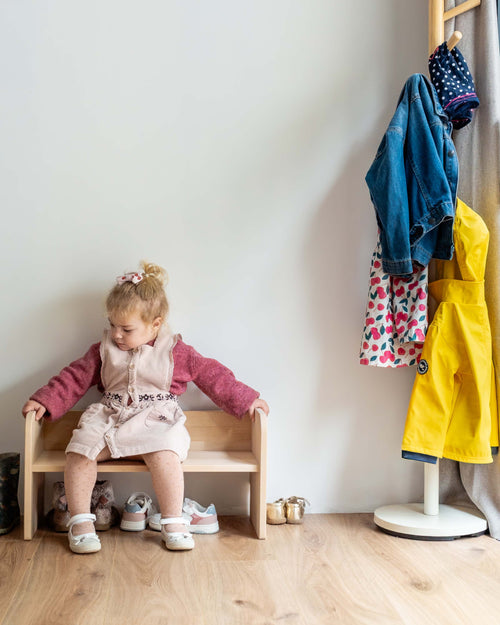 Banc Montessori en Bois à Hauteur d'Enfant