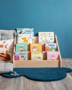 Bibliothèque Montessori au Sol en Bois Naturel