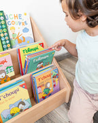 Bibliothèque Montessori au Sol en Bois Naturel