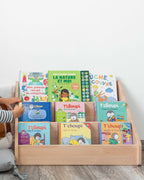 Bibliothèque Montessori au Sol en Bois Naturel