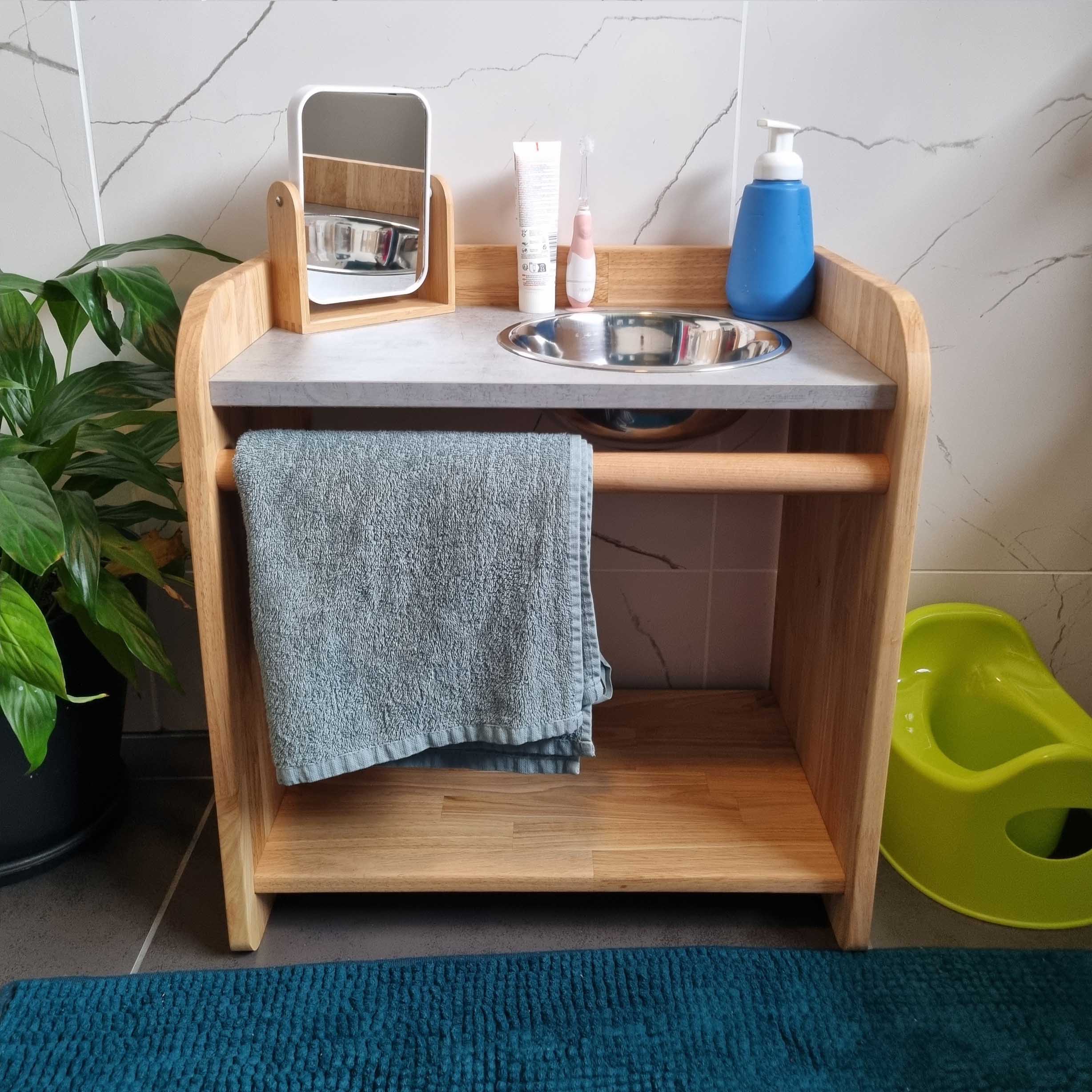 Lavabo Montessori en Bois Fabriqué en France