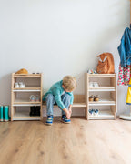 Meuble d’Entrée Montessori en Bois à Hauteur d’Enfant - Modèle DUO