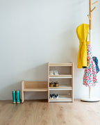 Meuble d’Entrée Montessori en Bois à Hauteur d’Enfant
