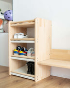 Meuble d’Entrée Montessori en Bois à Hauteur d’Enfant