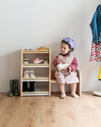 Meuble d’Entrée Montessori en Bois à Hauteur d’Enfant