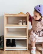 Meuble d’Entrée Montessori en Bois à Hauteur d’Enfant