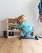 Meuble d’Entrée Montessori en Bois à Hauteur d’Enfant