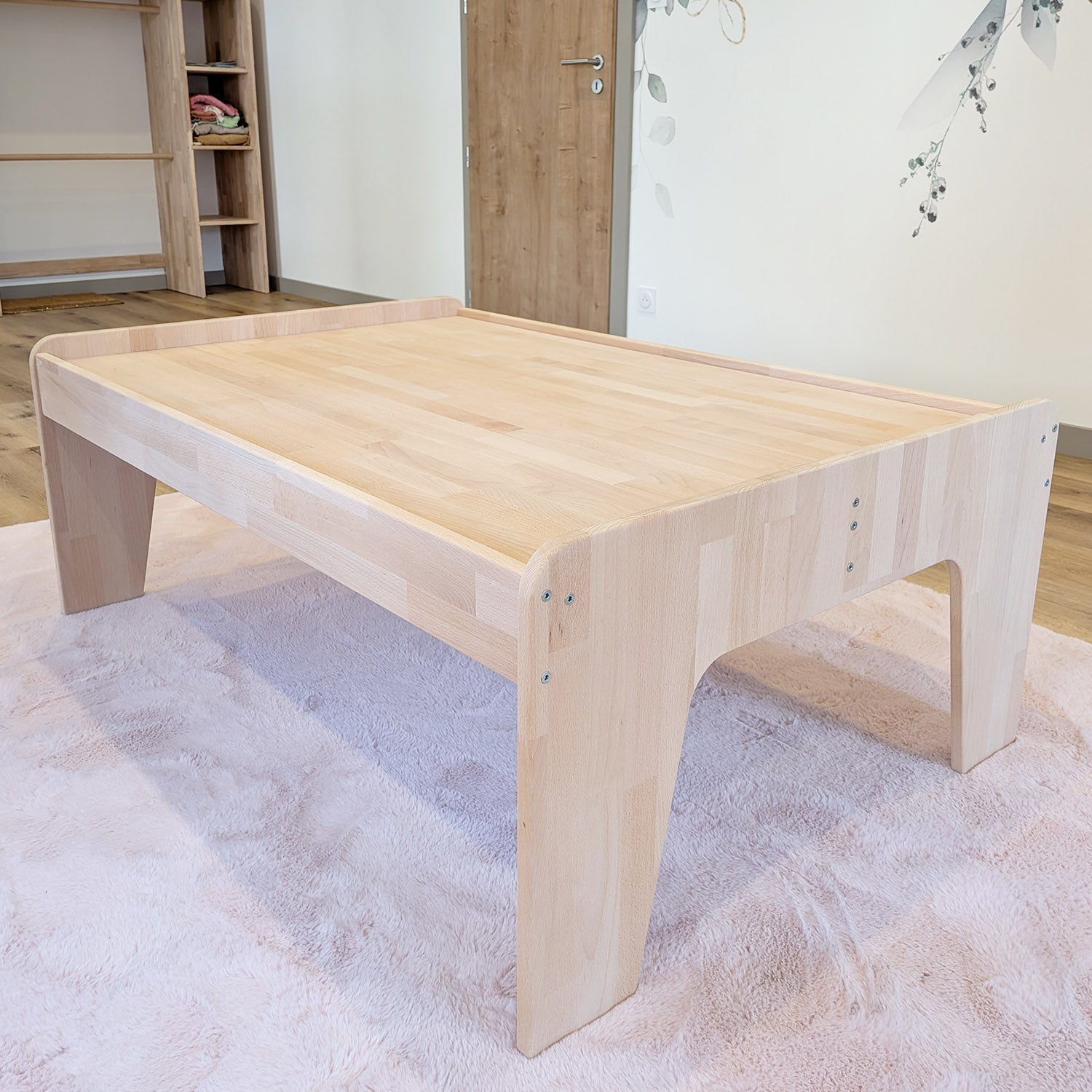 Table d’activité enfant en hêtre massif – XXL