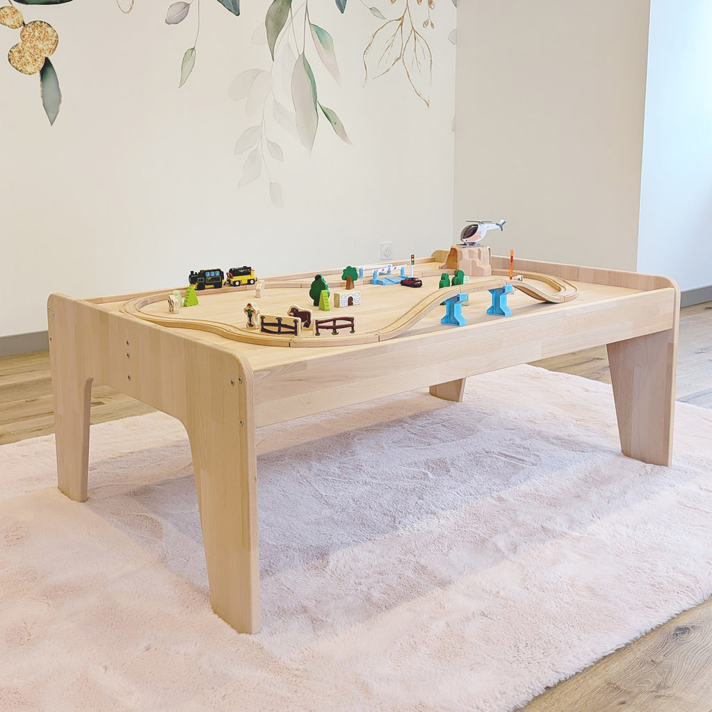 Table d’activité enfant en hêtre massif – XXL