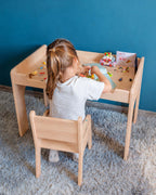 Table d'activité Montessori en Bois à Hauteur d'Enfant