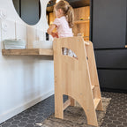 Mitwachsender Montessori-Lernturm aus Holz