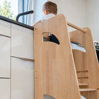 Mitwachsender Montessori-Lernturm aus Holz