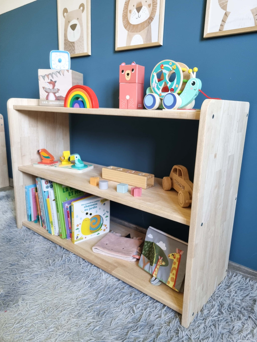 Etagère Montessori à hauteur d'enfant - 3 Hauteurs