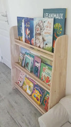 Bibliothèque Montessori en Bois à Hauteur d’Enfant