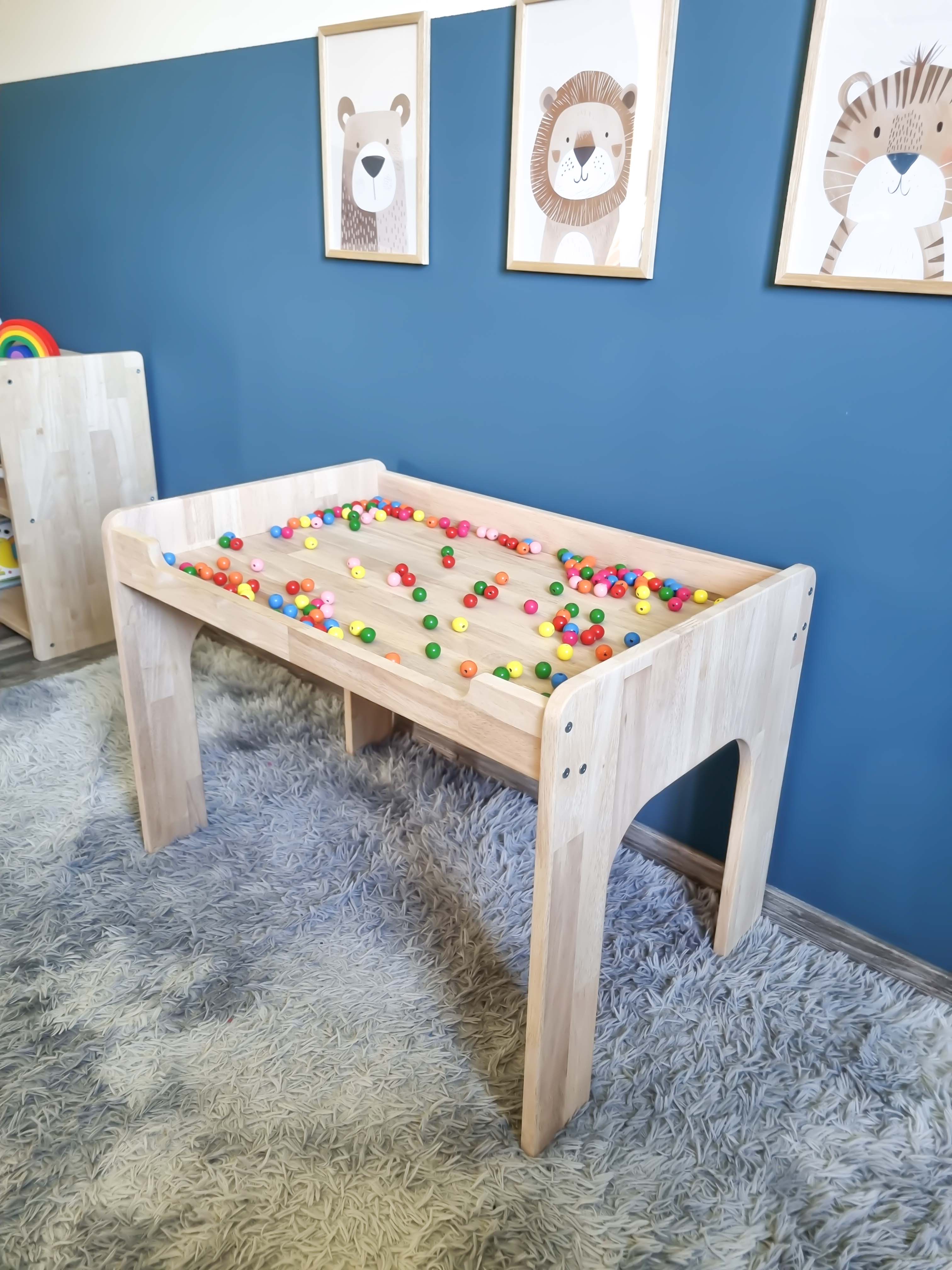 Table d'activité Montessori en Bois à Hauteur d'Enfant
